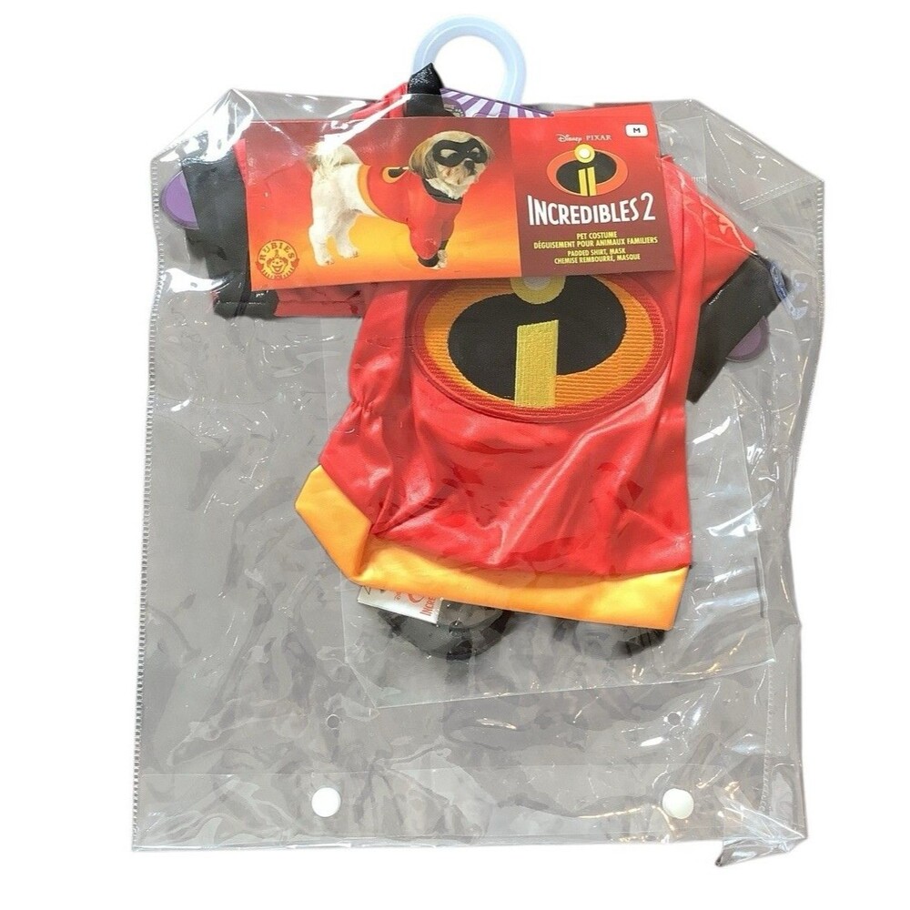 Incredibles 2 Dog Pet Costume Disney Pixar Shirt & Mask Medium